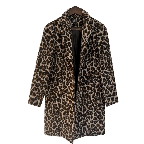Topshop leopard print coat - Picture 1 of 3